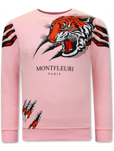 Montfleuri Sweater met print tiger head 3636 large