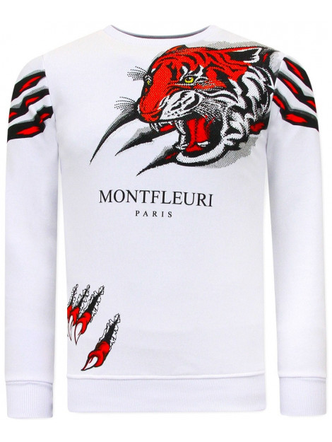 Montfleuri Sweater met print tiger head 3636 large