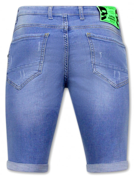 Local Fanatic Skinny korte broek met verfspatten 1027 LF-SHRT-1027 large Local Fanatic Skinny korte broek met verfspatten 1027 LF-SHRT-1027 large