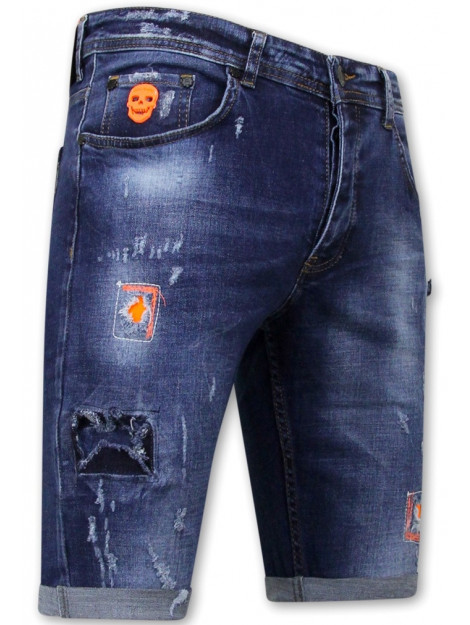 Local Fanatic Korte broek met verfspatten xxx LF-DNM-1016 large Local Fanatic Korte broek met verfspatten xxx LF-DNM-1016 large