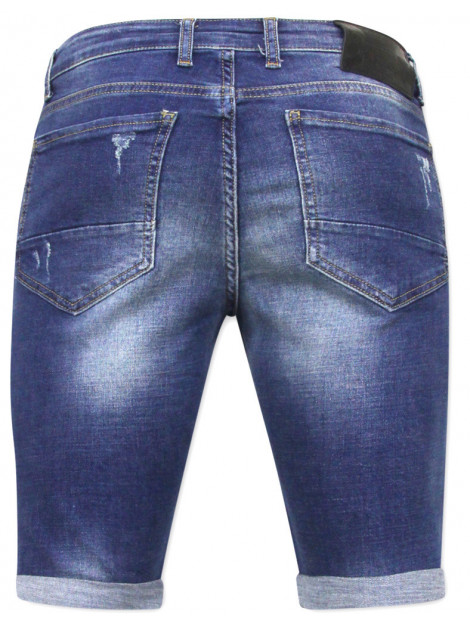 Local Fanatic Korte jeans met verfspatten stretch 1035 LF-SHRT-1035 large