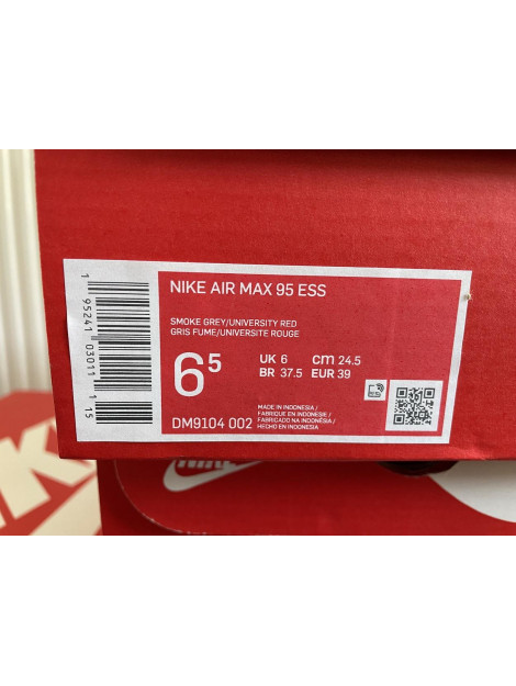 Nike Air Max 95 Essential Smoke Grey Red unisex DM9104002 large