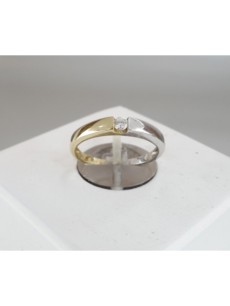 Christian Bicolor ring met diamant 9938-772JC large