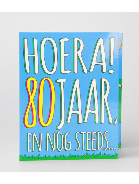 Confetti Fun suprise kaart hoera 80 jaar