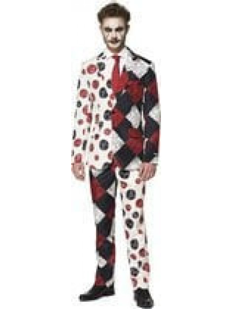 Opposuits Suitmeister red clown heren kostuum meerkleurig halloween OppOBAS-0065-50-M large