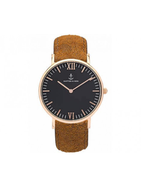 Kapten & Son Horloge black brown vintage leather campus 4251145223571 4251145223571 large