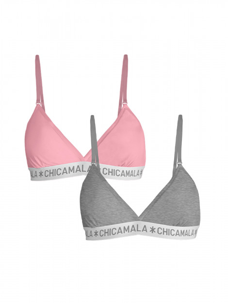 Muchachomalo Dames 2-pack triangle top effen U-SOLID1217-02nl_nl large