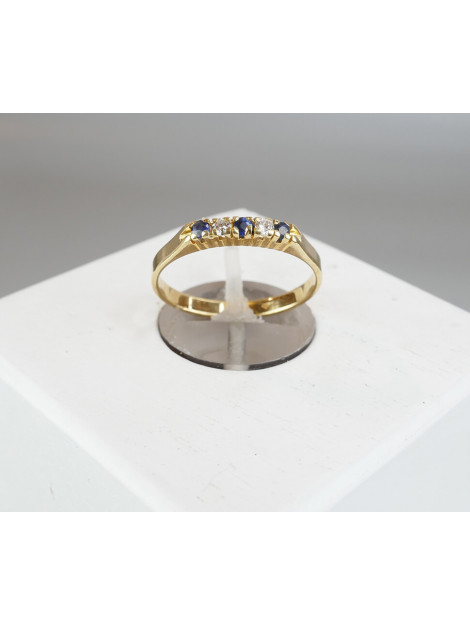 Christian Gouden alliance saffier en diamant 918A-9982JC large