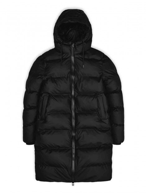 Rains 15070 long puffer jacket black 15070 large
