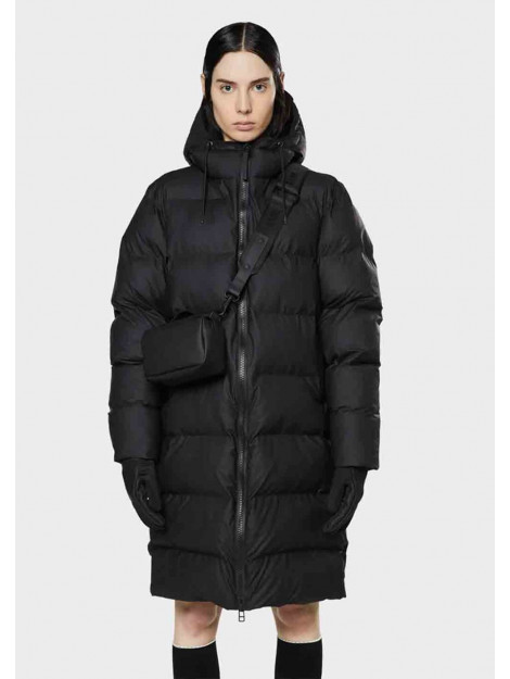 Rains 15070 long puffer jacket black 15070 large