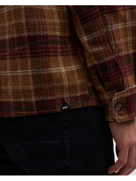 Denham Bri burton overshirt camel check 01-22-08-40-071-14 large