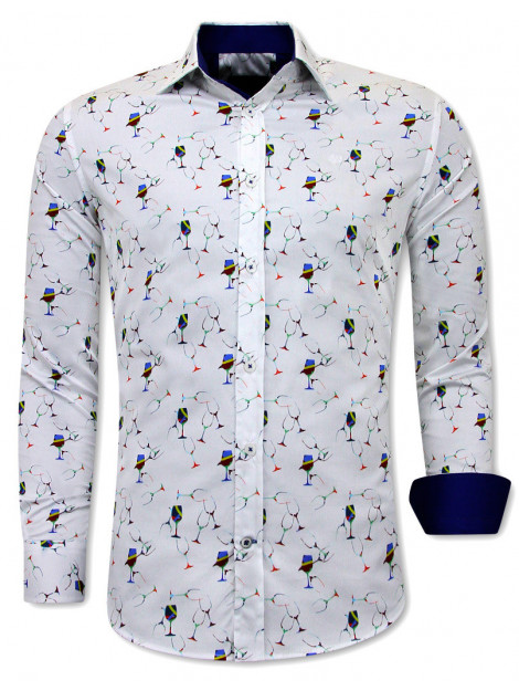Gentile Bellini Satijnen met print slim fit 3105 large