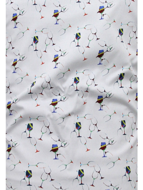 Gentile Bellini Satijnen met print slim fit 3105 large