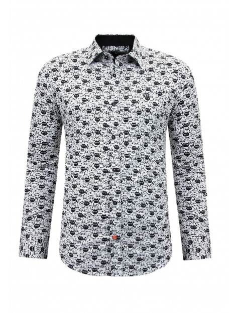 Tony Backer Satijn dierenprint zwart 3093 large