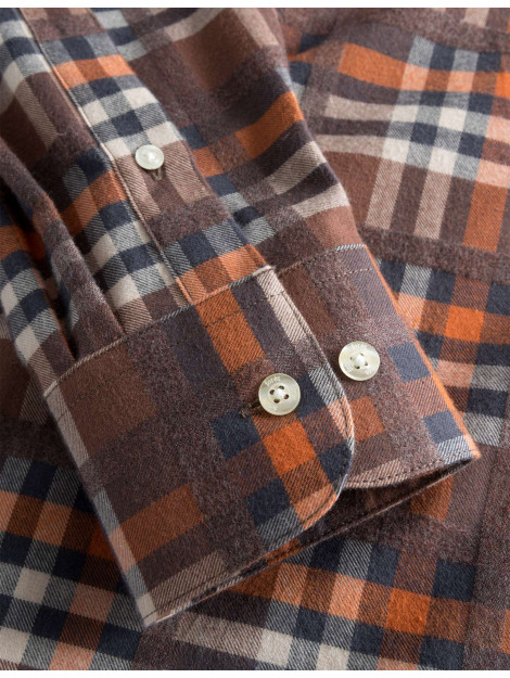 Foret Island shirt brown check 2298-F711-BROWN large