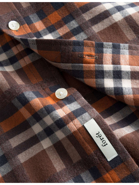 Foret Island shirt brown check 2298-F711-BROWN large