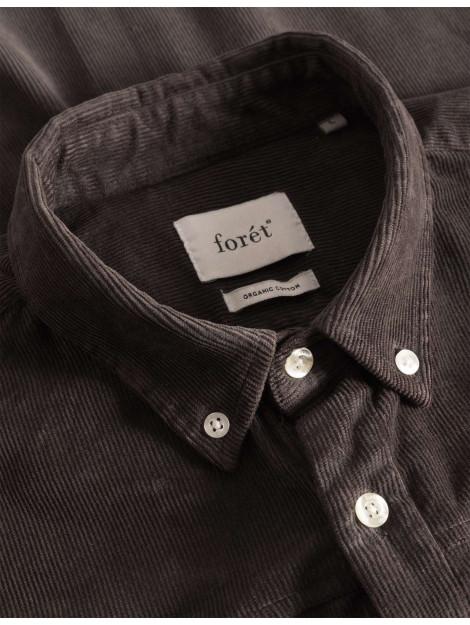 Foret Toad shirt brown corduroy 2308-F839-DARK-BROWN large