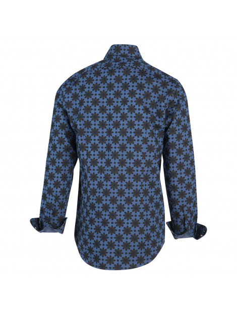 Blue Industry Navy bruin bloemenprint overhemd 2117.22 large