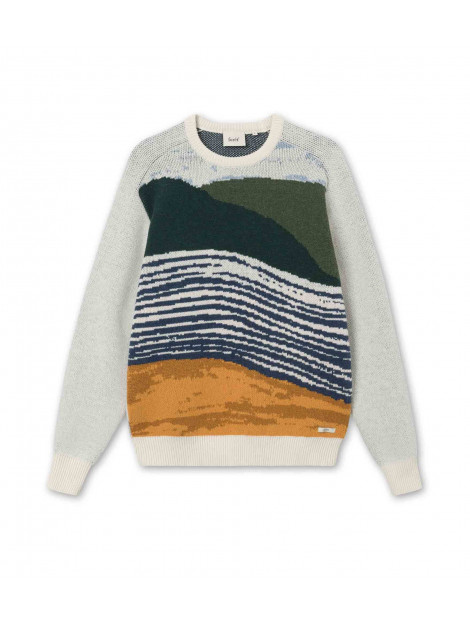 Foret River jacquard wool knit cloud River jacquard large