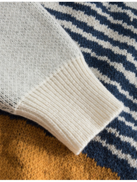 Foret River jacquard wool knit cloud River jacquard large