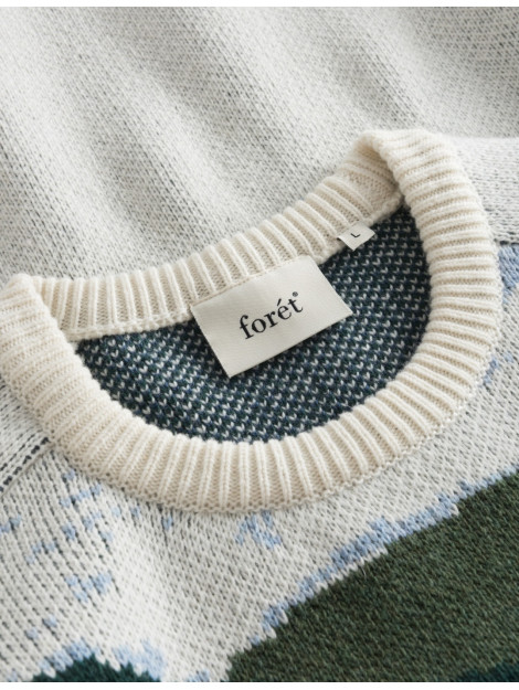 Foret River jacquard wool knit cloud River jacquard large