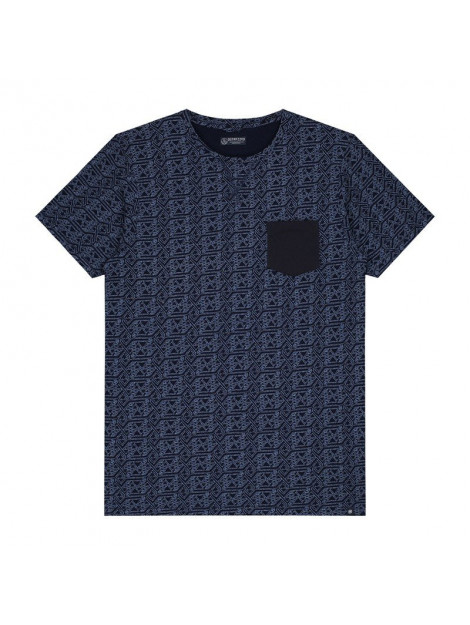 Dstrezzed T-shirt ronde hals print indigo (251022d 640) Dstrezzed T-shirt Ronde Hals Print Indigo Blauw (251022D - 640) large
