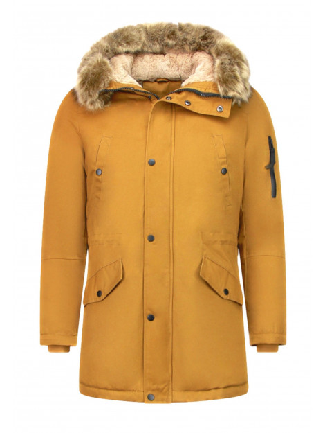 Enos Lange winterjas met bontkraag CA-7023GL | CA-7105GL large