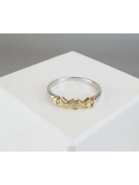 Christian Bicolor gouden ring met 3 diamanten 87787-9988JC large