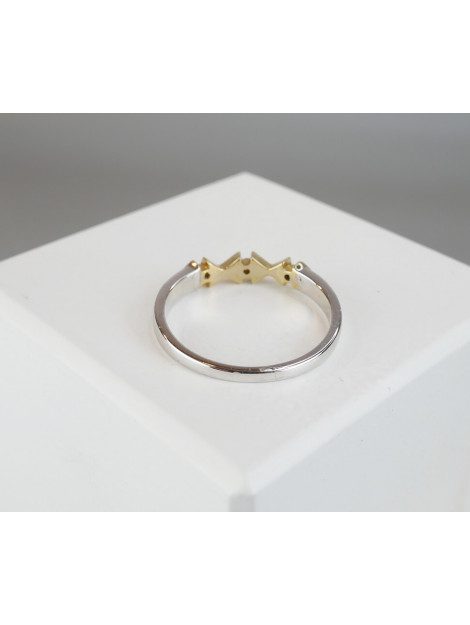 Christian Bicolor gouden ring met 3 diamanten 87787-9988JC large