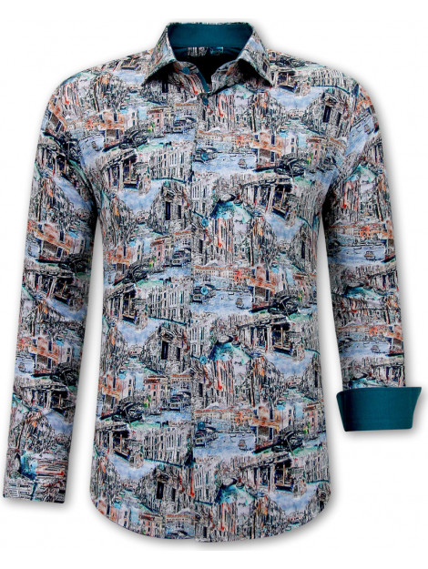 Gentile Bellini Overhemden met schilderij groen 3117 large