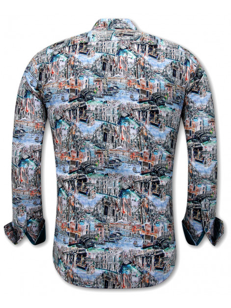 Gentile Bellini Overhemden met schilderij groen 3117 large