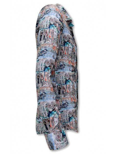 Gentile Bellini Overhemden met schilderij groen 3117 large