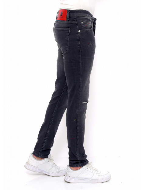 True Rise Ripped jeans met verfspatten slim fit dc D&C-040 large