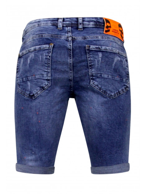 Local Fanatic Korte skinny broek met verfspatten 1008 LF-SHRT-1008 large