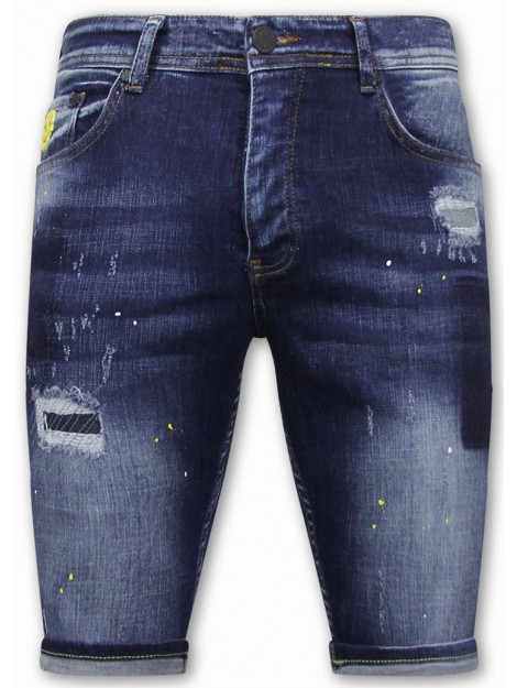 Local Fanatic Korte broek met verfspatten 1052 LF-DNM-1051 large Local Fanatic Korte broek met verfspatten 1052 LF-DNM-1051 large