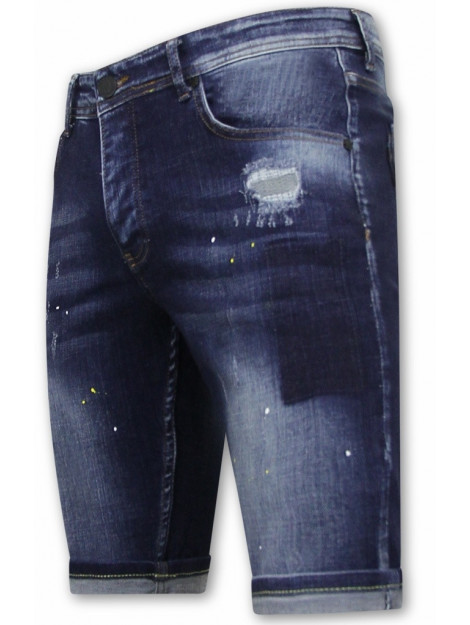 Local Fanatic Korte broek met verfspatten 1052 LF-DNM-1051 large Local Fanatic Korte broek met verfspatten 1052 LF-DNM-1051 large