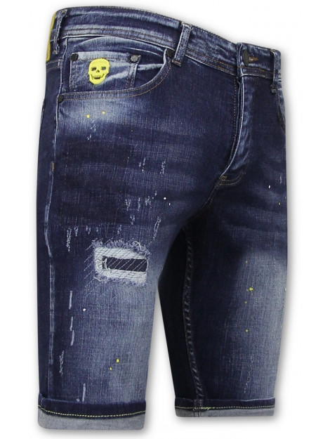 Local Fanatic Korte broek met verfspatten 1052 LF-DNM-1051 large Local Fanatic Korte broek met verfspatten 1052 LF-DNM-1051 large