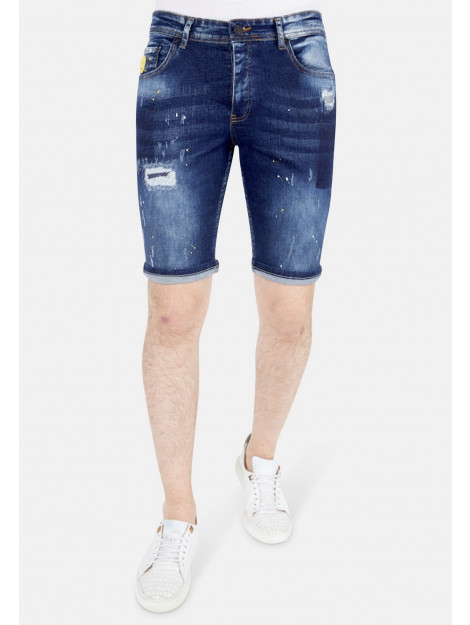Local Fanatic Korte broek met verfspatten 1052 LF-DNM-1051 large Local Fanatic Korte broek met verfspatten 1052 LF-DNM-1051 large