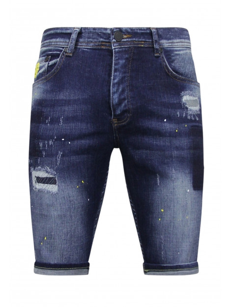 Local Fanatic Korte broek met verfspatten 1052 LF-DNM-1051 large Local Fanatic Korte broek met verfspatten 1052 LF-DNM-1051 large