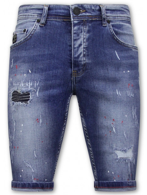 Local Fanatic Korte broek met verfspatten 1043 LF-DNM-1043 large Local Fanatic Korte broek met verfspatten 1043 LF-DNM-1043 large