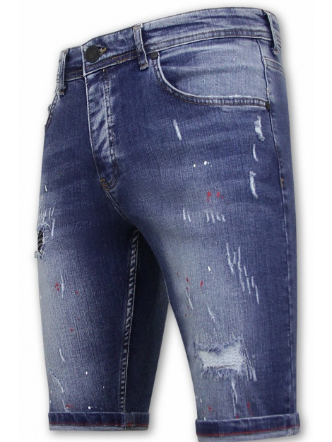 Local Fanatic Korte broek met verfspatten 1043 LF-DNM-1043 large Local Fanatic Korte broek met verfspatten 1043 LF-DNM-1043 large