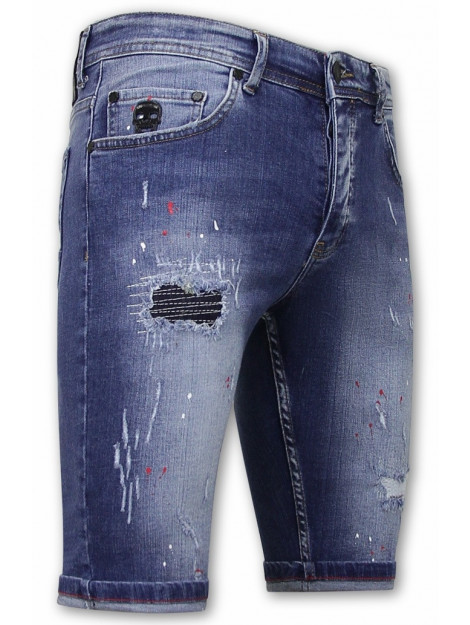 Local Fanatic Korte broek met verfspatten 1043 LF-DNM-1043 large Local Fanatic Korte broek met verfspatten 1043 LF-DNM-1043 large