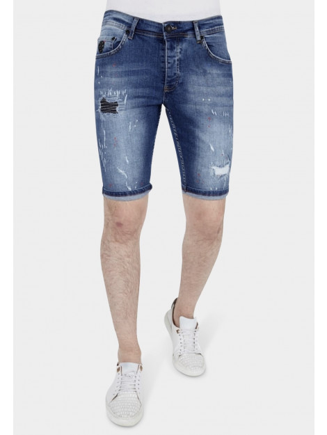 Local Fanatic Korte broek met verfspatten 1043 LF-DNM-1043 large Local Fanatic Korte broek met verfspatten 1043 LF-DNM-1043 large