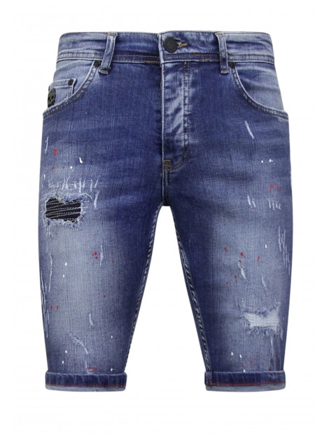 Local Fanatic Korte broek met verfspatten 1043 LF-DNM-1043 large Local Fanatic Korte broek met verfspatten 1043 LF-DNM-1043 large
