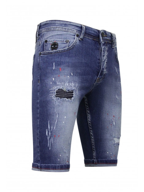 Local Fanatic Korte broek met verfspatten 1043 LF-DNM-1043 large Local Fanatic Korte broek met verfspatten 1043 LF-DNM-1043 large