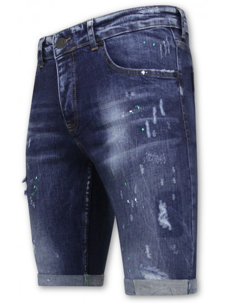 Local Fanatic Korte broek met verfspatten xxx LF-DNM-1017 large Local Fanatic Korte broek met verfspatten xxx LF-DNM-1017 large