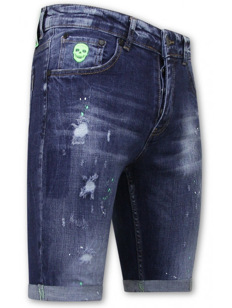 Local Fanatic Korte broek met verfspatten xxx LF-DNM-1017 large Local Fanatic Korte broek met verfspatten xxx LF-DNM-1017 large