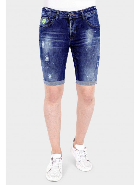 Local Fanatic Korte broek met verfspatten xxx LF-DNM-1017 large Local Fanatic Korte broek met verfspatten xxx LF-DNM-1017 large