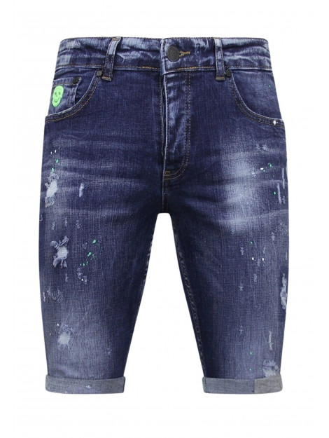 Local Fanatic Korte broek met verfspatten xxx LF-DNM-1017 large Local Fanatic Korte broek met verfspatten xxx LF-DNM-1017 large