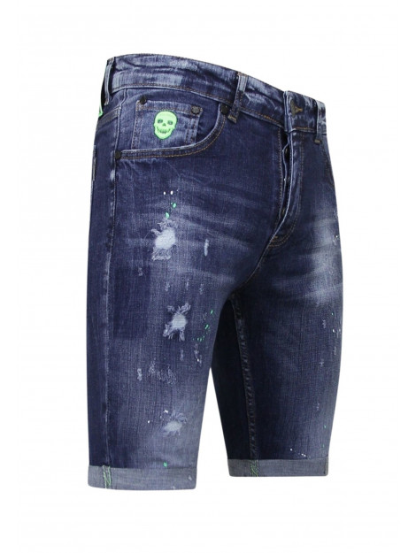 Local Fanatic Korte broek met verfspatten xxx LF-DNM-1017 large Local Fanatic Korte broek met verfspatten xxx LF-DNM-1017 large